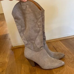Suede Cowboy Boots